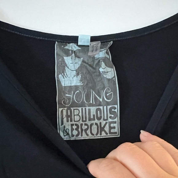 Young Fabulous & Broke Clancy Back Cutout Dress Modal Jersey Stretch - Picture 4 of 7